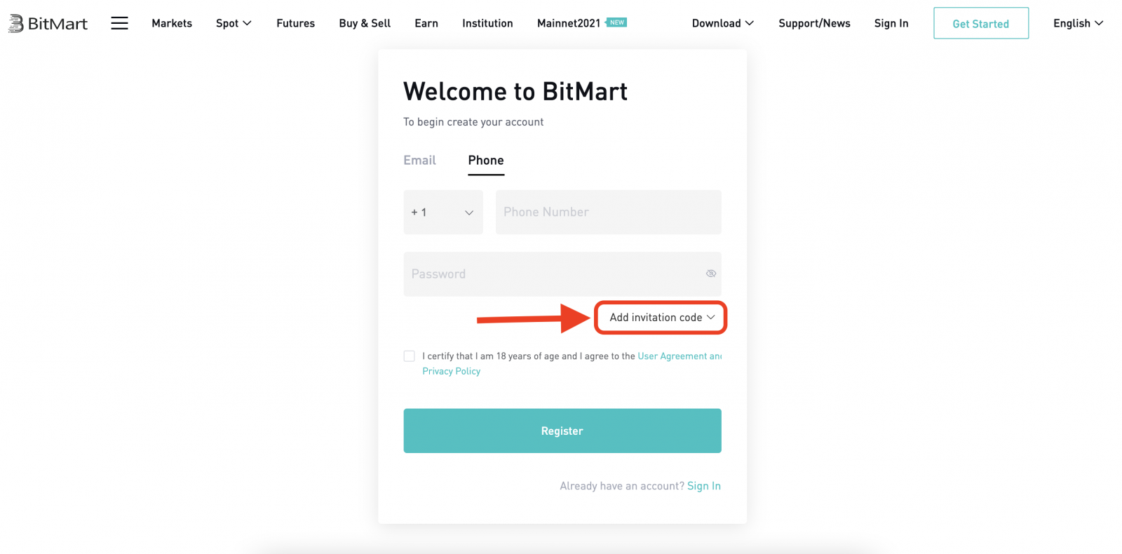 Come registrarsi e scambiare criptovalute in BitMart